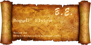 Bogyó Elvira névjegykártya
