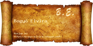 Bogyó Elvira névjegykártya